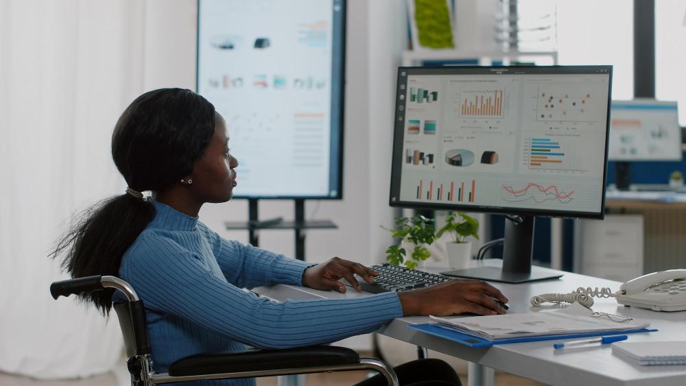 Woman Visualizing Data